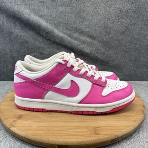 Nike Dunk Low Shoes Boys Size 6.5Y Pink Sneakers FB9109-102 No Insoles